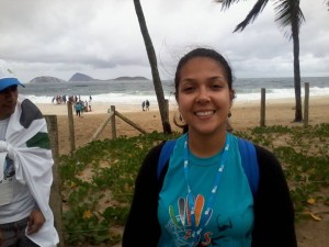 Gabriela na praia de Ipanema, oratório