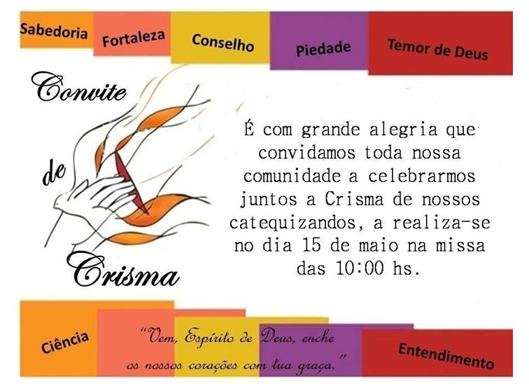 convite crisma 2016